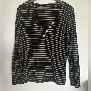 Luck Brand Large striped Henley